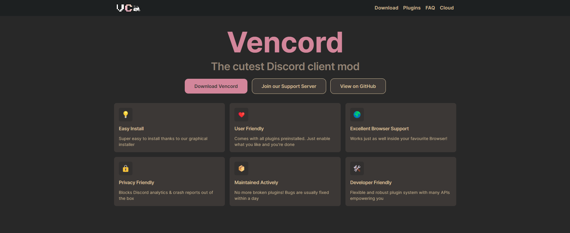 Vencord - Enhance your Discord server with powerful features and customizable bots for a better community experience.