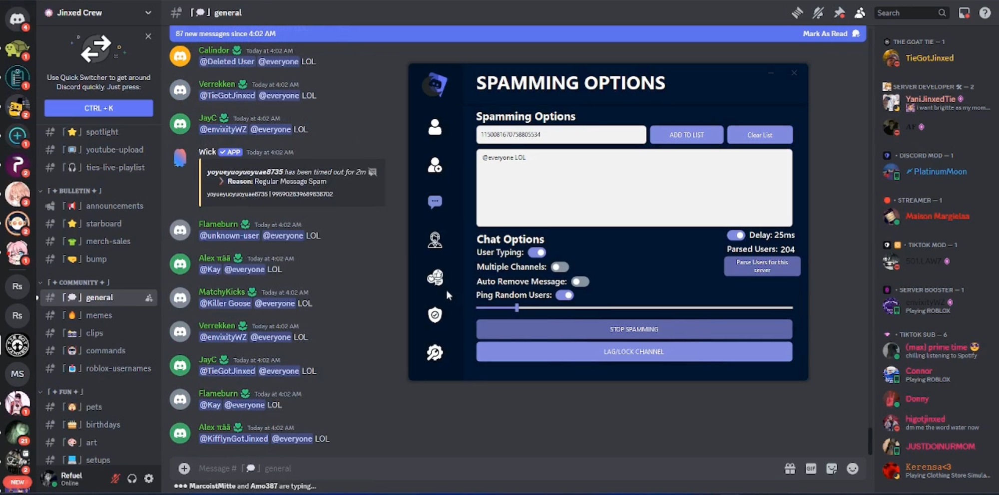 Luna's user-friendly interface emphasizing simplicity for streamlined raiding servers.