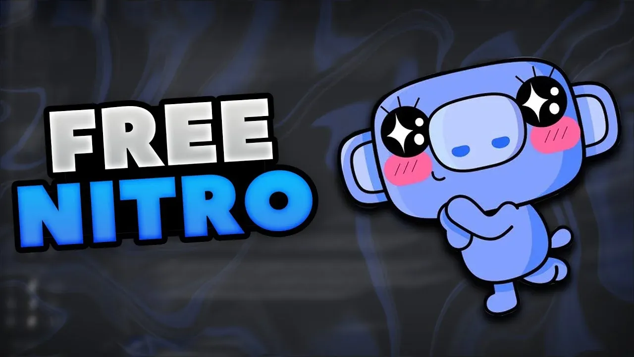 Discord mascot Wumpus smiling with text "free nitro."